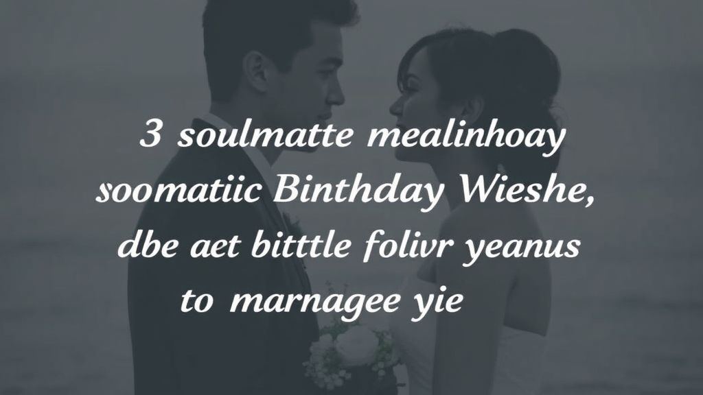 Soulmate Romantic Birthday Wishes for Husband from Wife